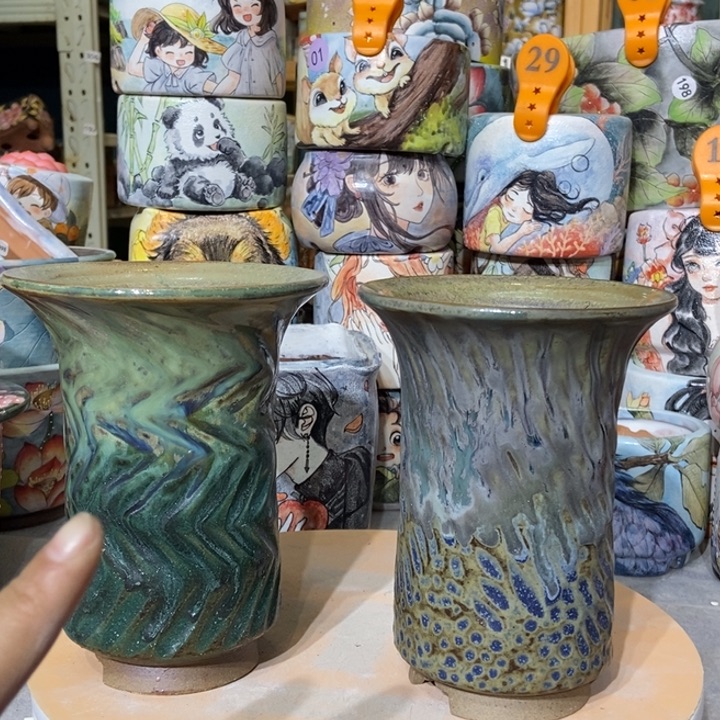 红陶景德镇艺术手绘作品