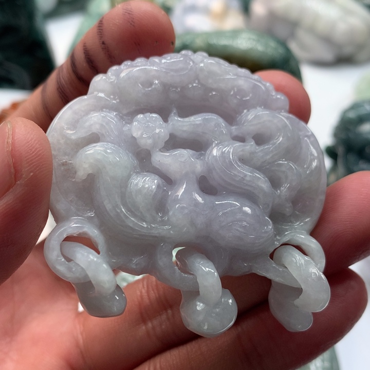 翡翠未镶嵌颈饰保真天然a货翡翠