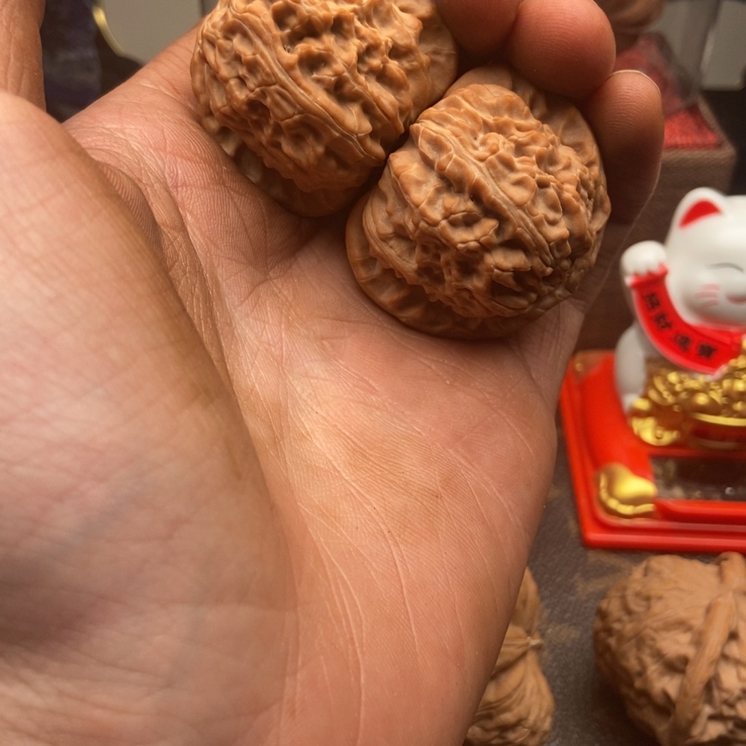 吊坠文玩核桃白狮子