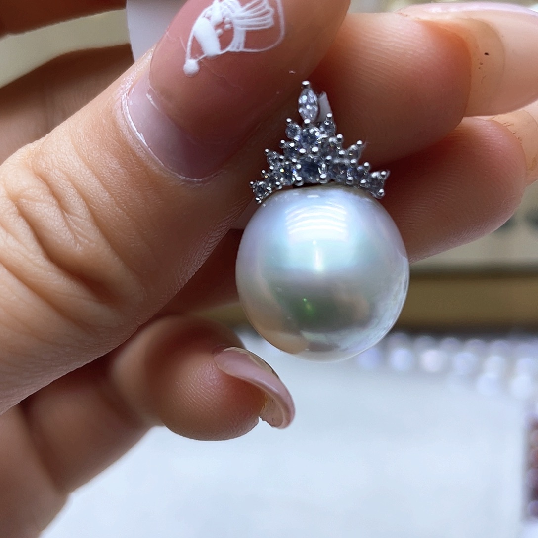 海水珍珠颈饰银S925镶嵌