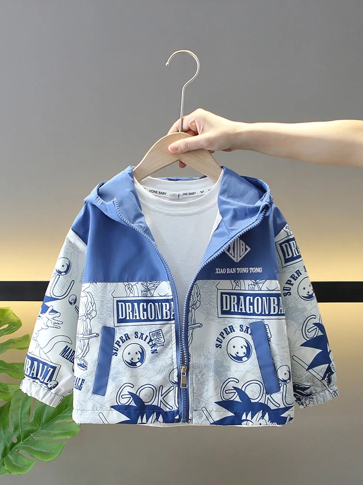 男童夹棉秋冬季外套2025新款儿童洋气连帽冲锋衣服小男孩春秋上衣