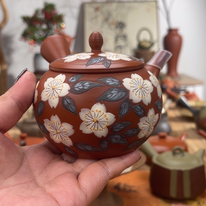 红*彤常滑玉光手作茶壶