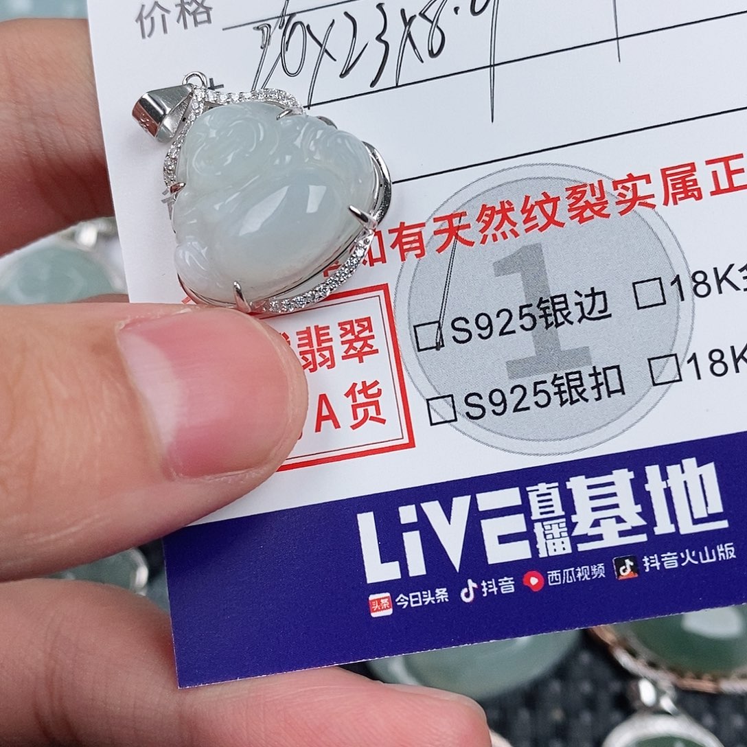 翡翠银S925镶嵌颈饰