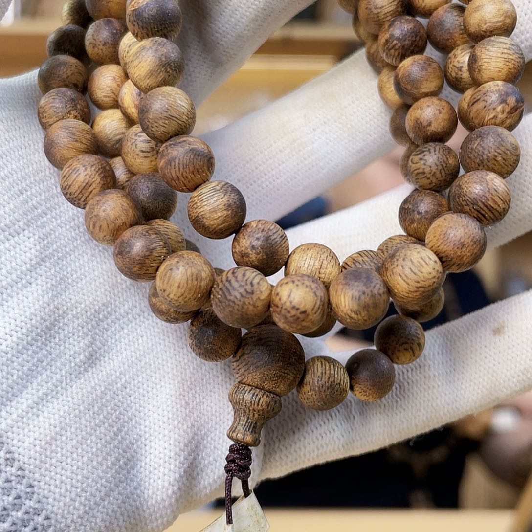 沉香沉香碎屑天然母树圆珠长串08/22克/多样性发一