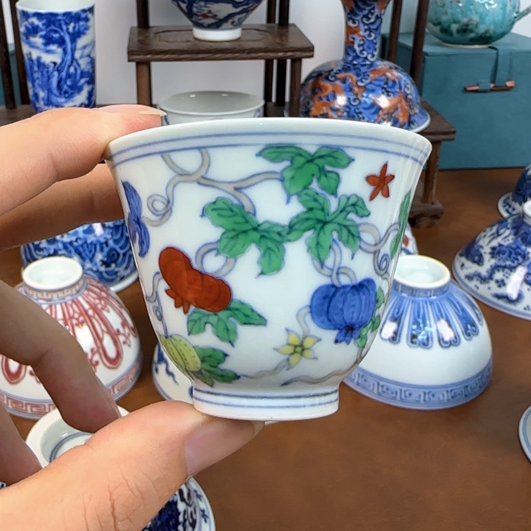 杯子景德镇纯手工绘画陶瓷1111