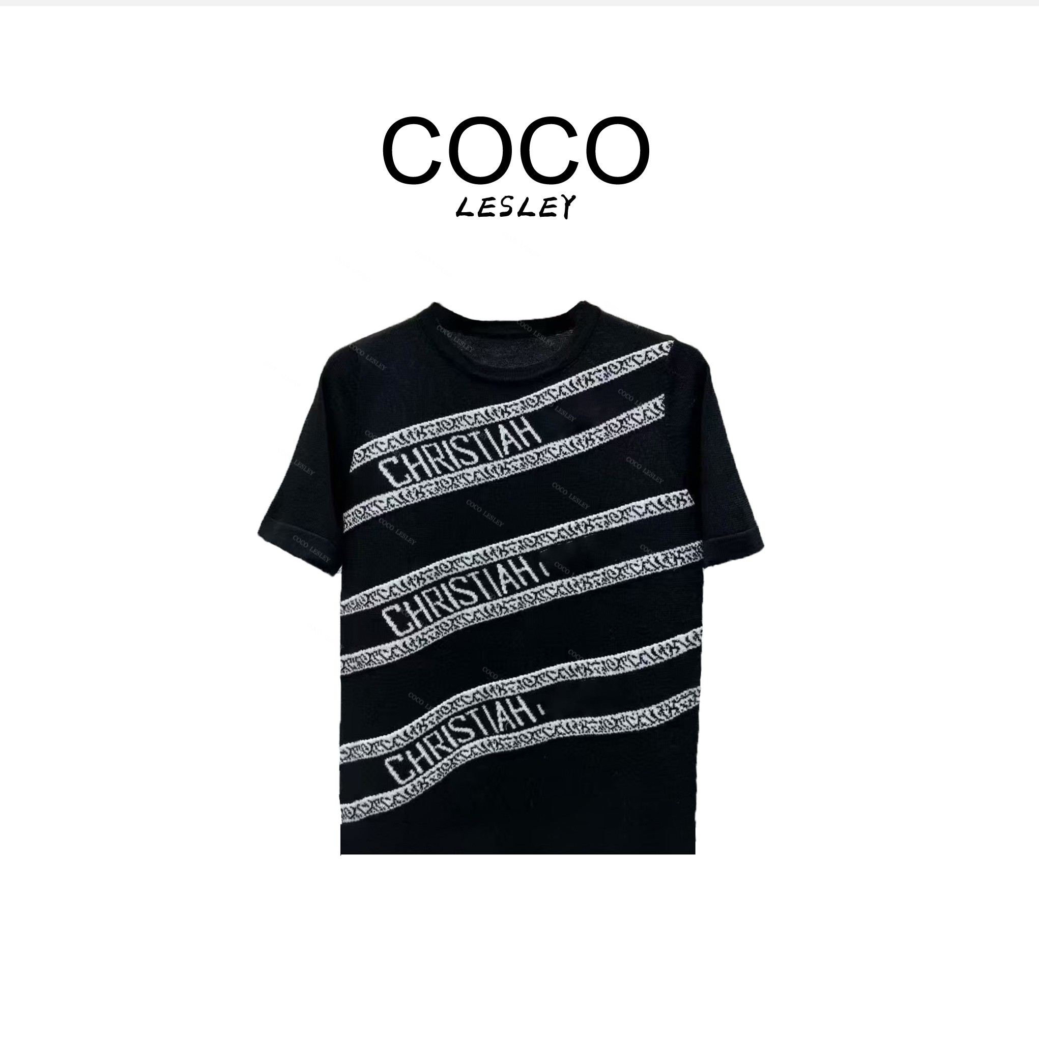 澳门港正品时尚休闲百搭条纹设计感夏季男女装毛针织衫#6029