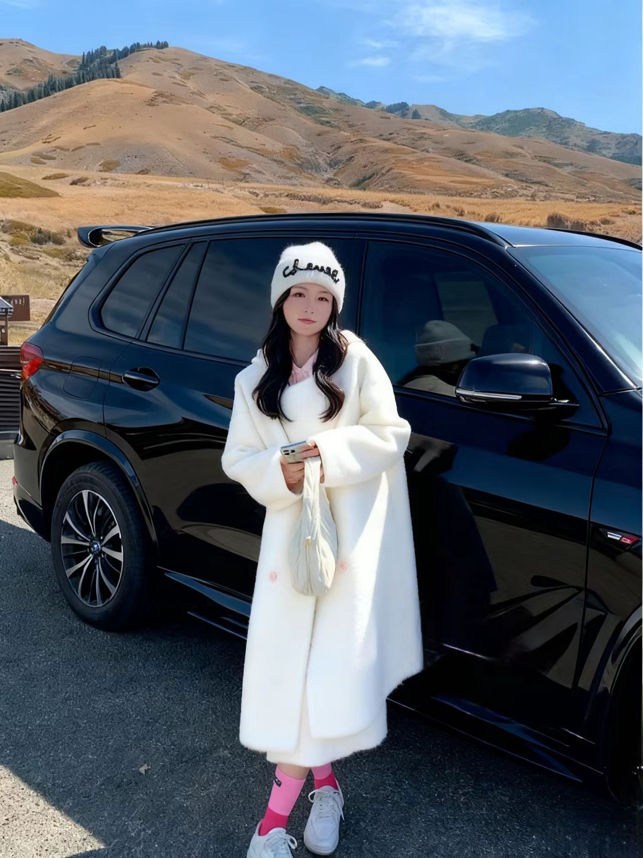 中长款秋季圆领长款冬季毛呢外套韩版时尚外套网红