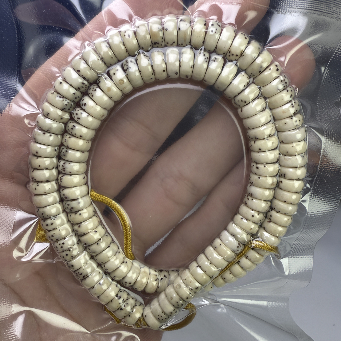 海南星月菩提3×6毫米药片长串原生态顺白高密佛珠原生态星月菩提