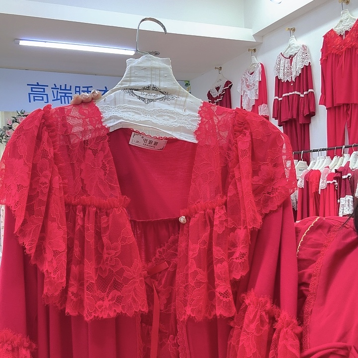 三醋酯纤维宫廷款两件套