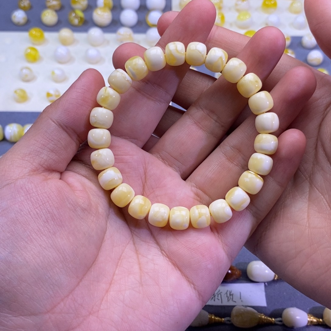 琥珀珠宝奇石未镶嵌9.5mm