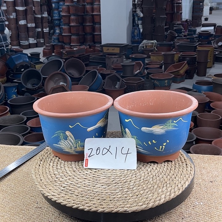 红陶紫砂花盆紫砂