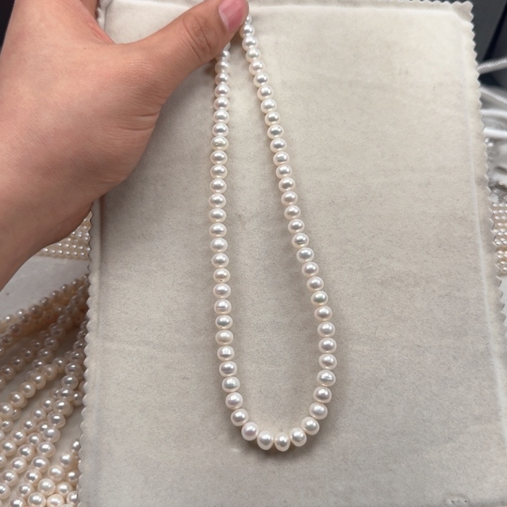 淡水珍珠定制项链带扣头未镶嵌