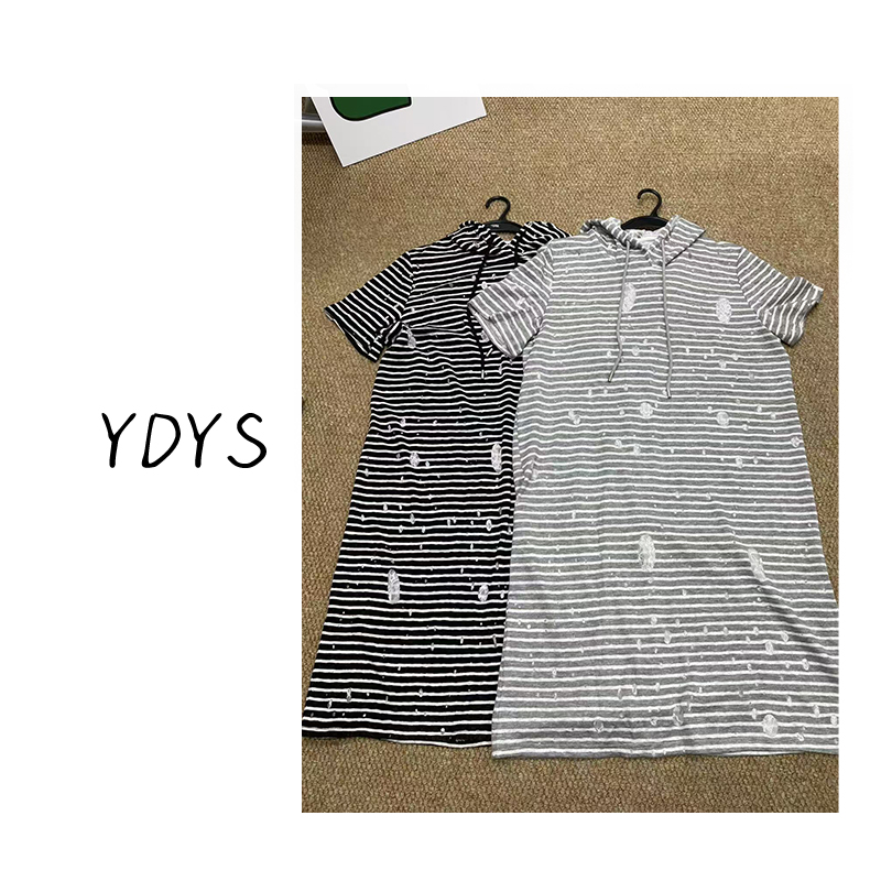【YDYS】25K00192 2025新款时尚气质小众条纹连衣裙