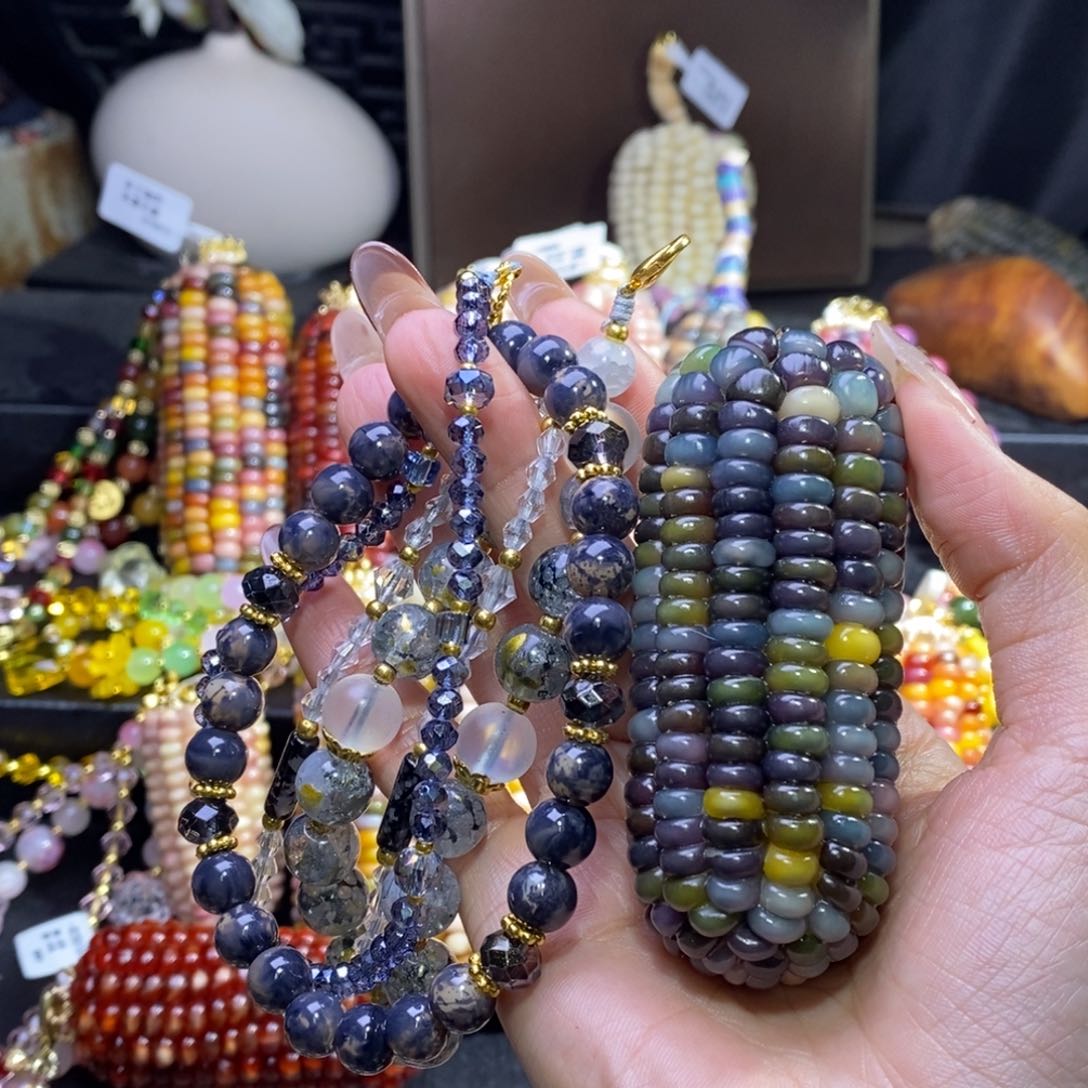 玉药*子文玩玉米 蓝色