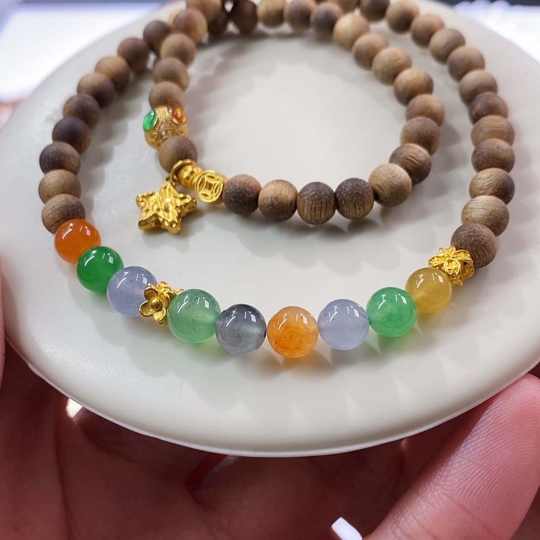 颈饰未镶嵌翡翠双圈