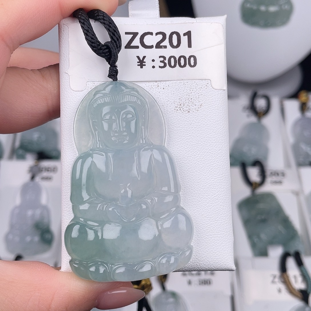 翡翠未镶嵌颈饰zc201