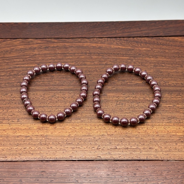 天然辰砂翰平珠宝 8611/X 朱砂手串 约卡6 多样性发其一 Q