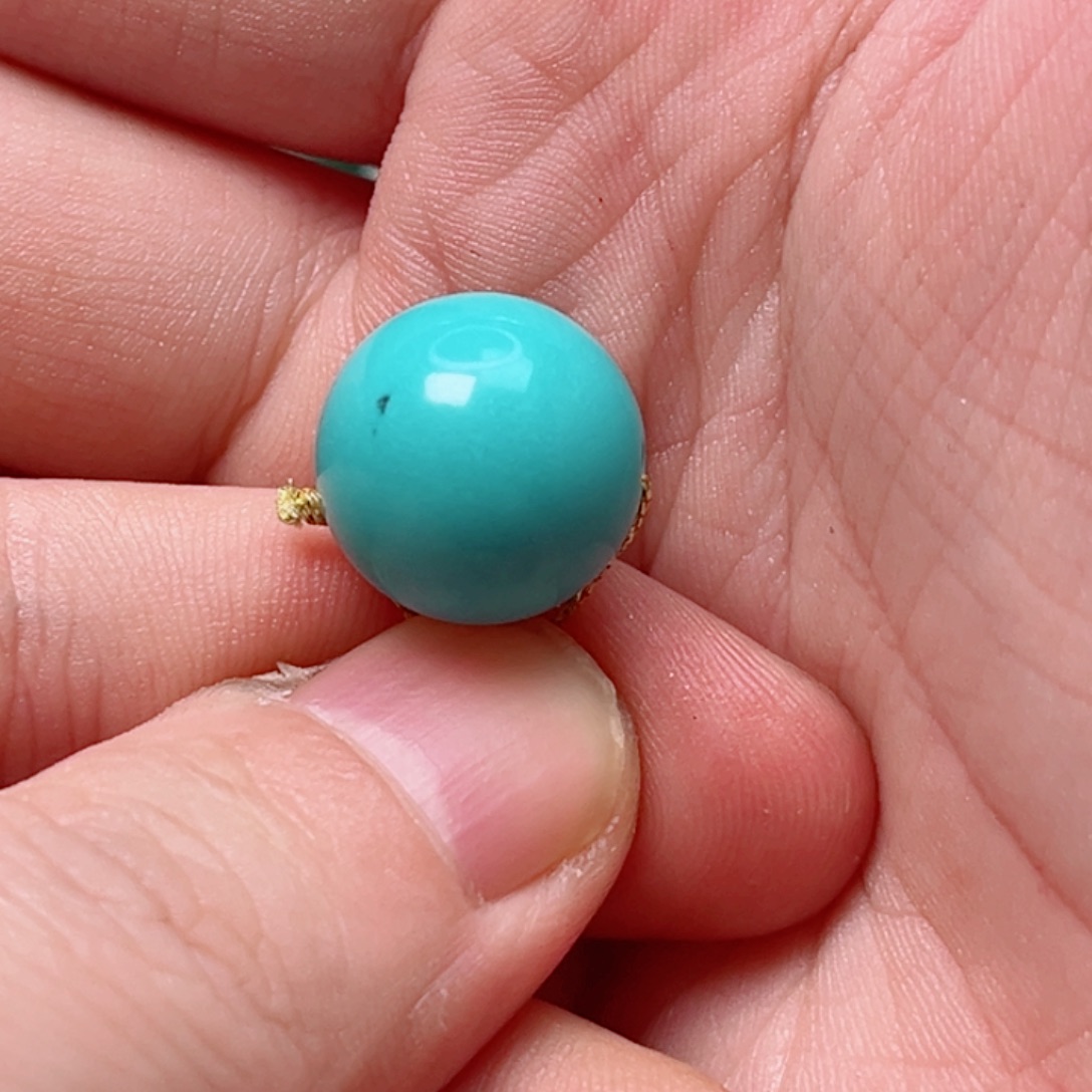 绿松石圆珠14.6未镶嵌