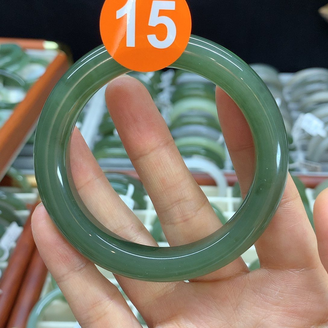 未镶嵌手镯和田玉浪**花3