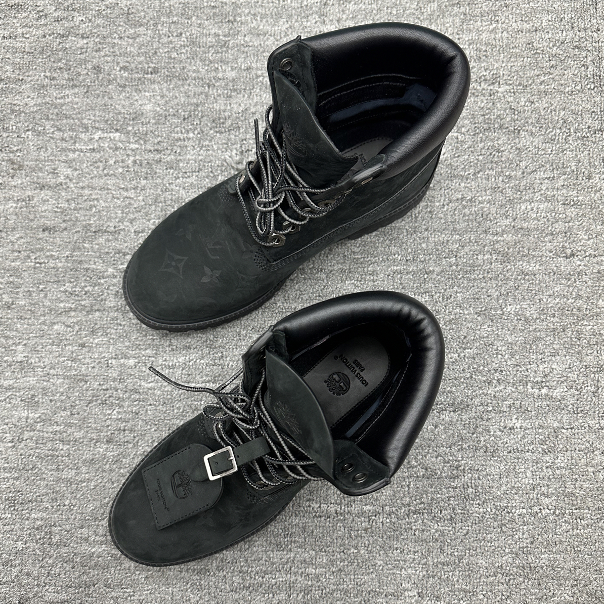 99新 LouisVuitton/路易威登 41lv踢不烂联名款黑老花马丁靴99新