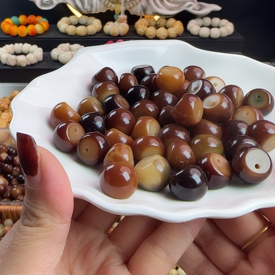 菩提根/象牙果手串卡15非料溏心蒜瓣20颗