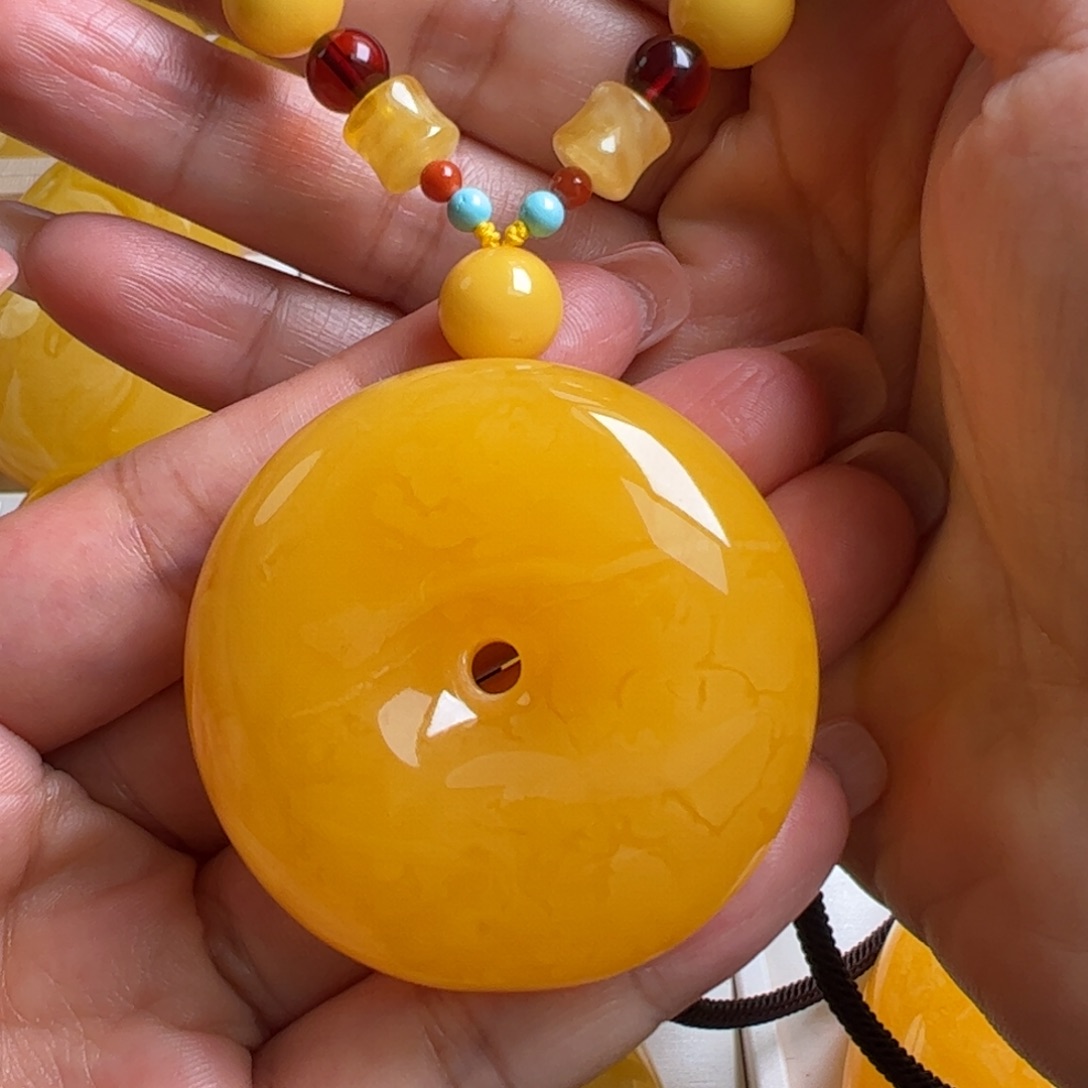 蜜蜡毛衣链未镶嵌无优化