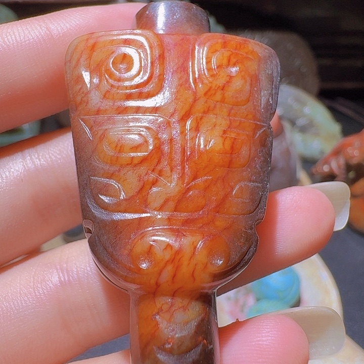 青***瓷和田玉未镶嵌挂件