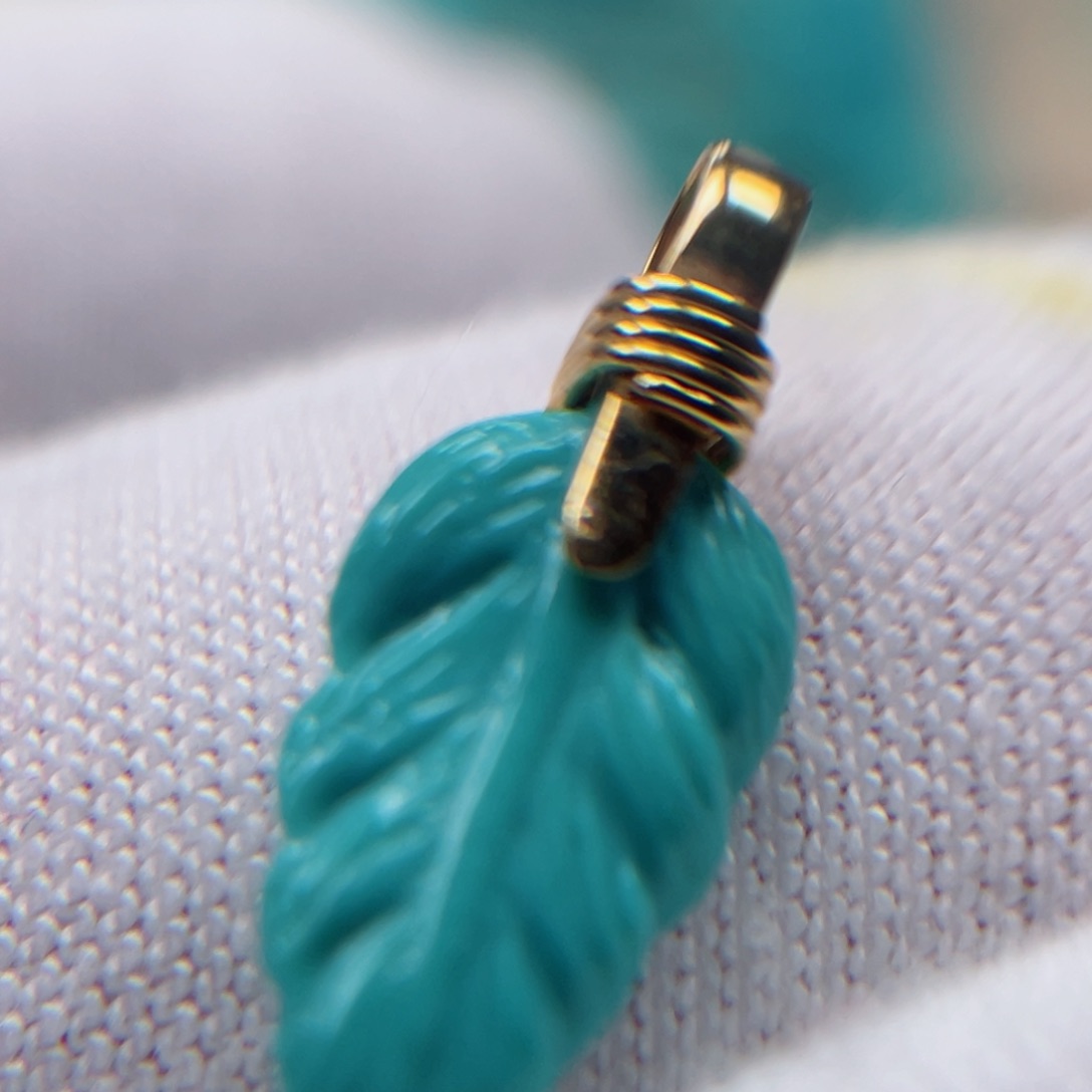 绿松石珠宝奇石18K金镶嵌