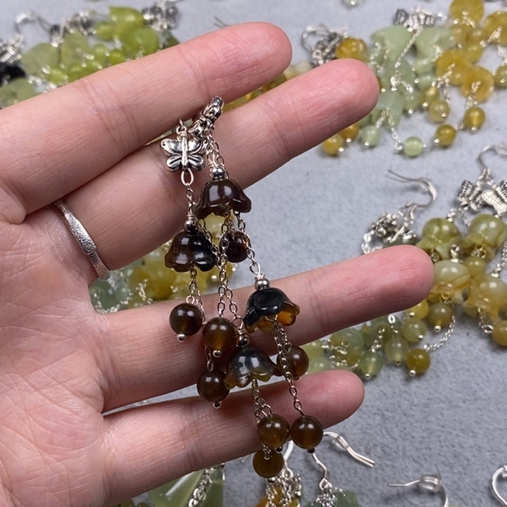 蛇纹石玉未镶嵌挂件耳饰耳环项链