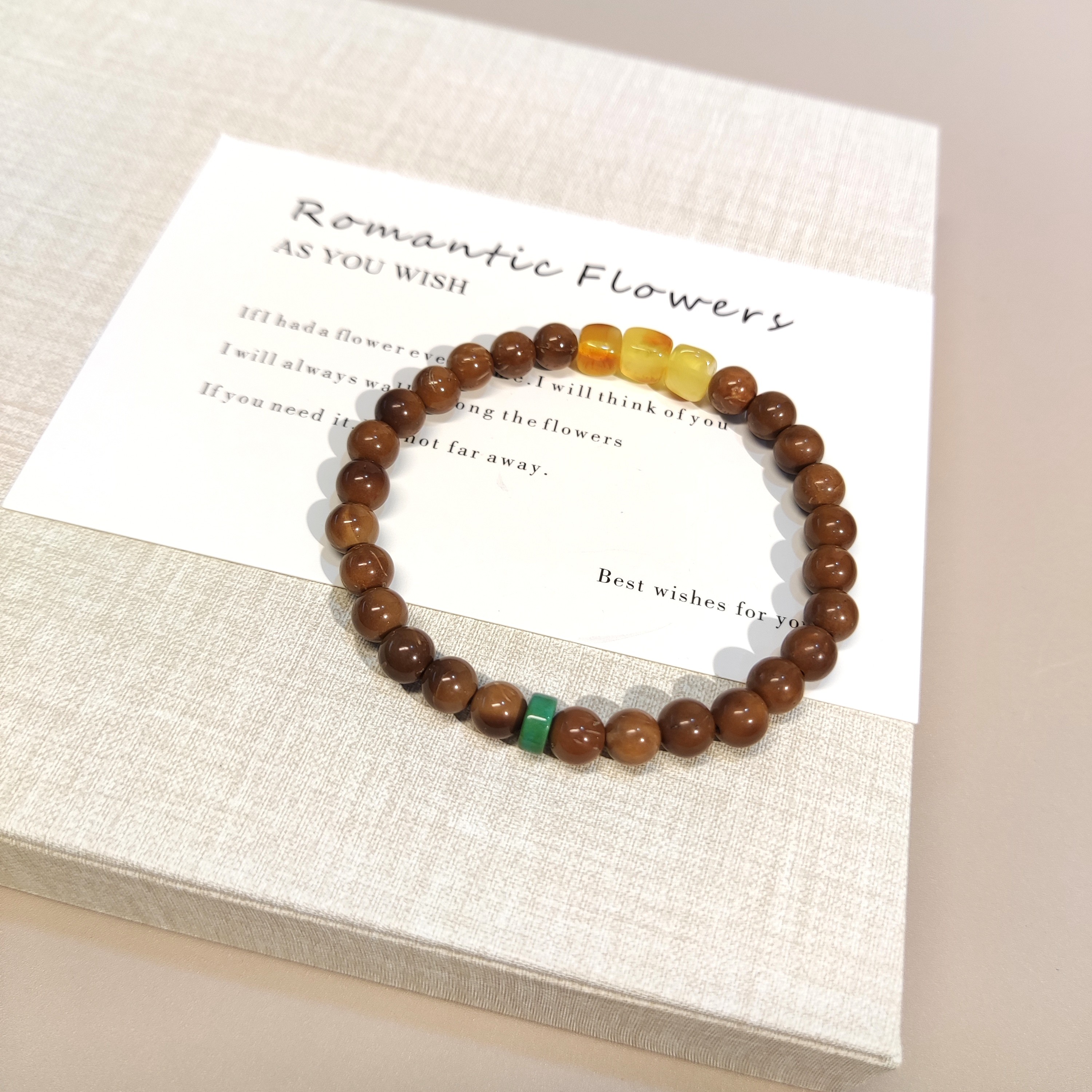 铜合金木质手链 原创设计新中式小众库克搭配手链手串