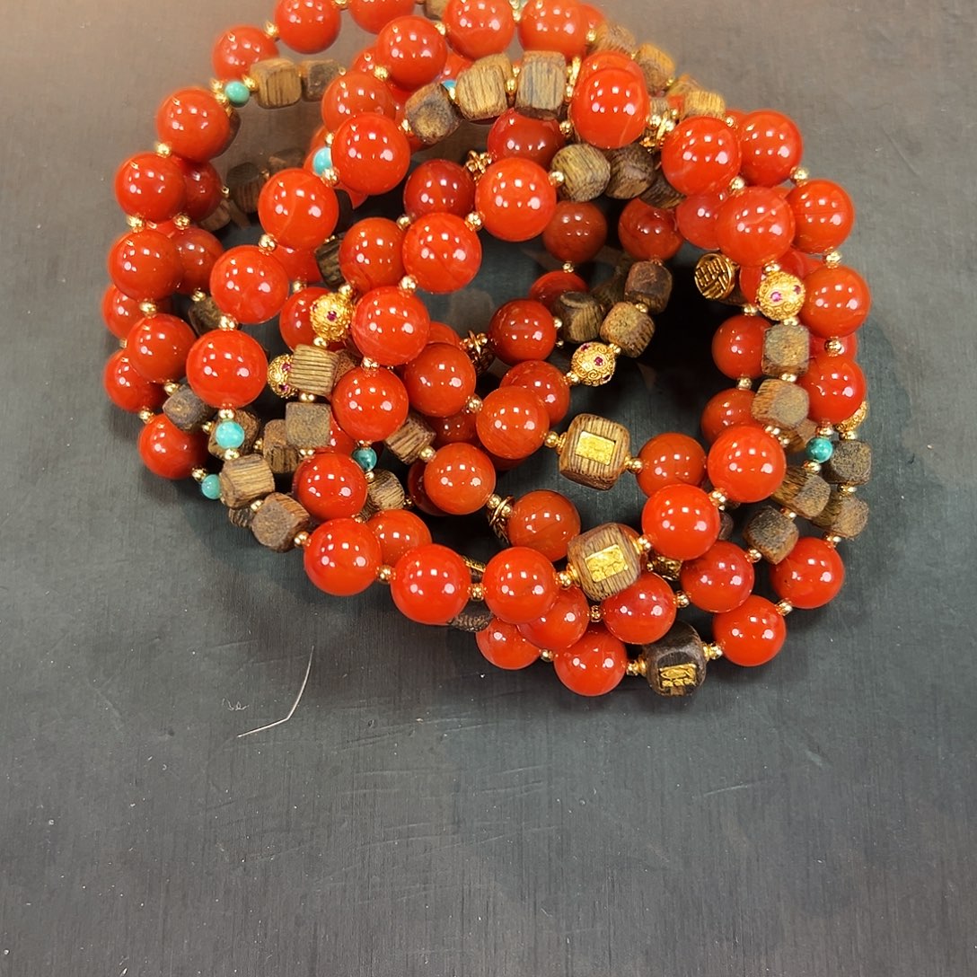 南红玛瑙银S925镶嵌手链多样性发一