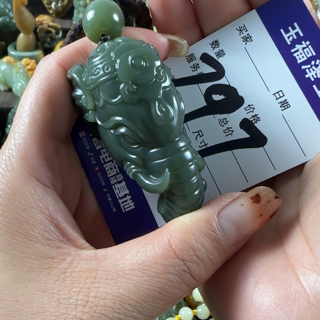 巴***瓦透闪石质玉未镶嵌把件