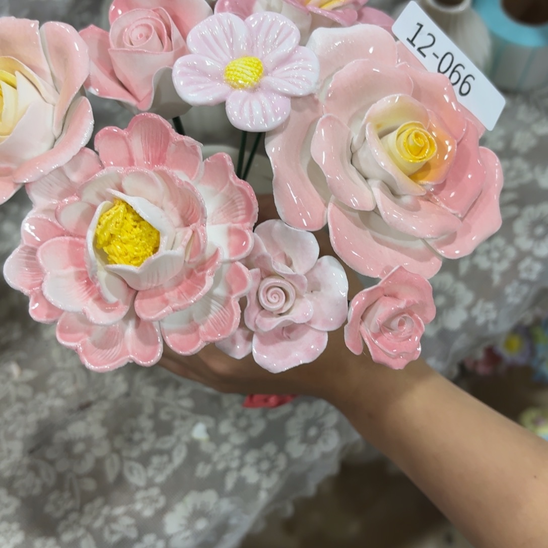 陶瓷花，拍满20发货，退款拉黑，1266