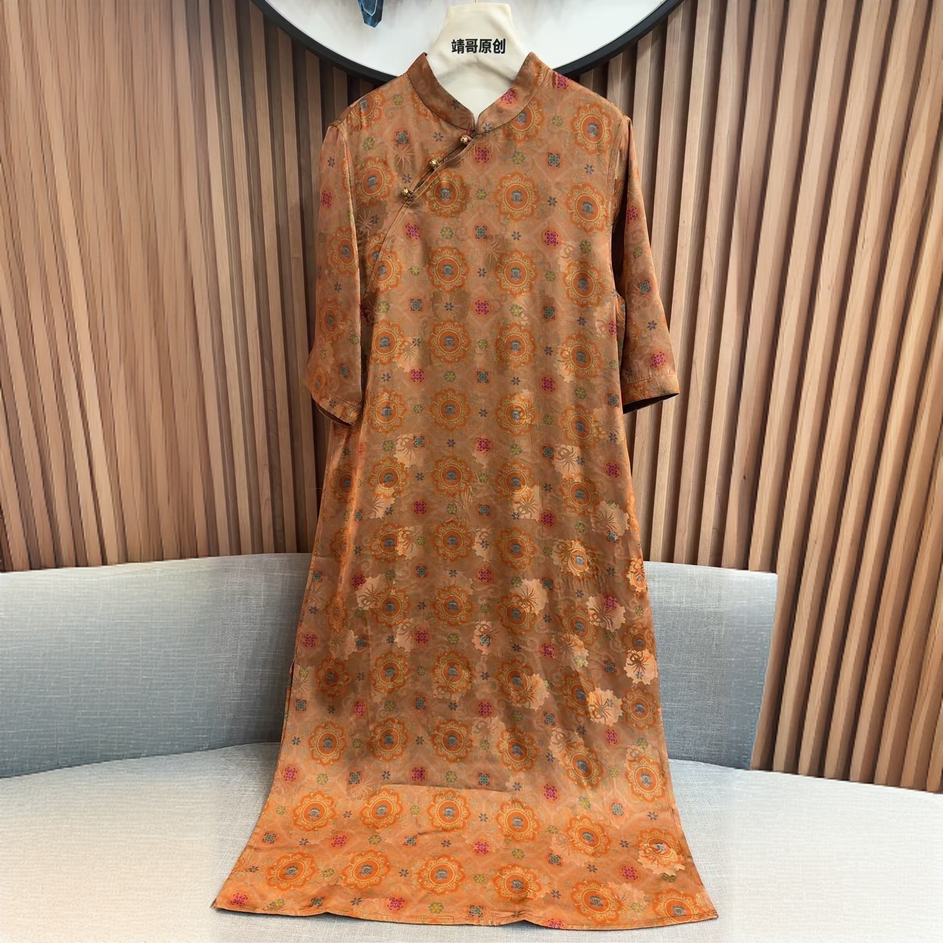 金玉满堂 新中式气质显瘦百搭连衣裙8299