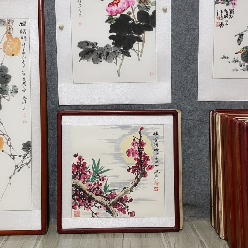 【闪购商品】国画书画作品带框65×65厘米