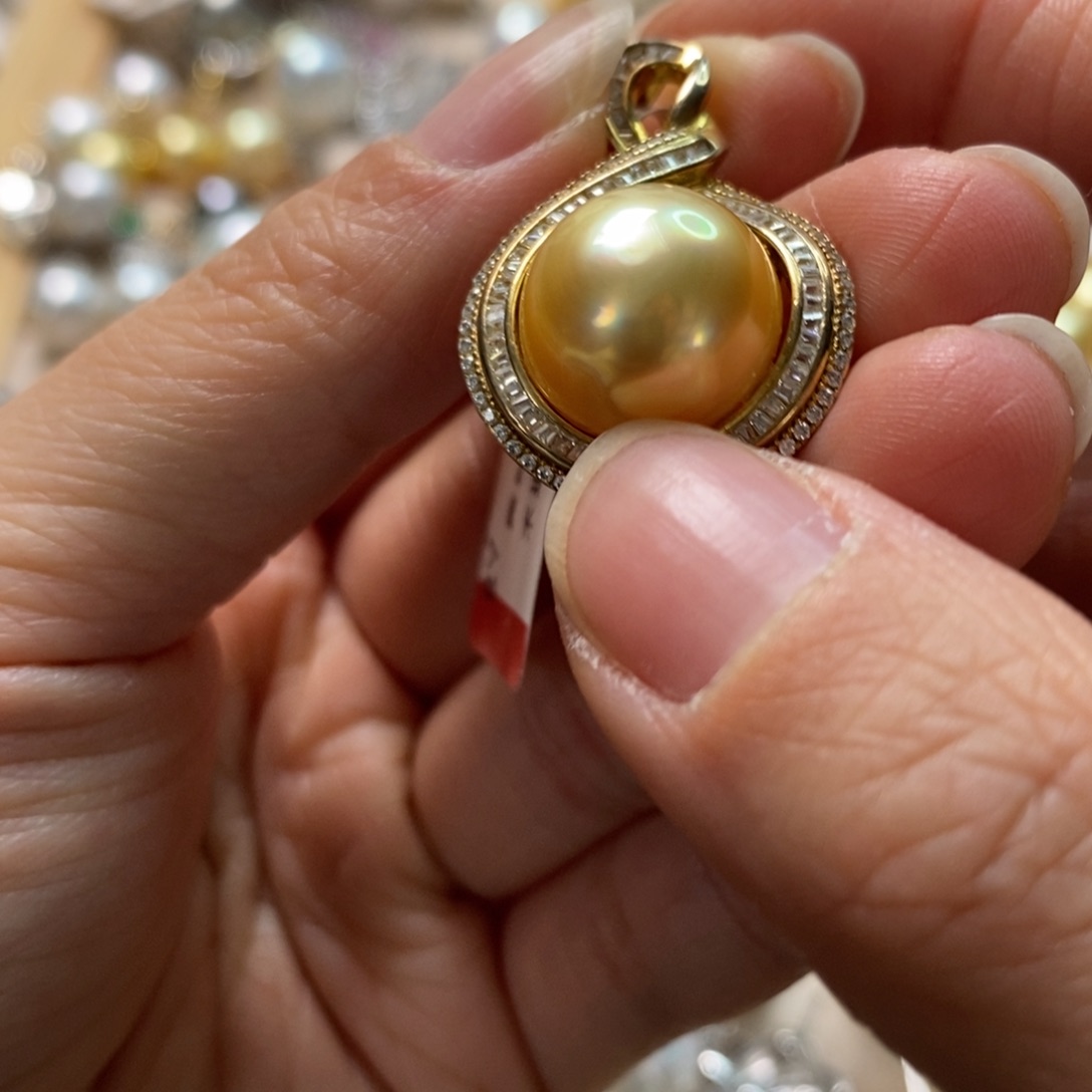 海水珍珠颈饰银S925镶嵌