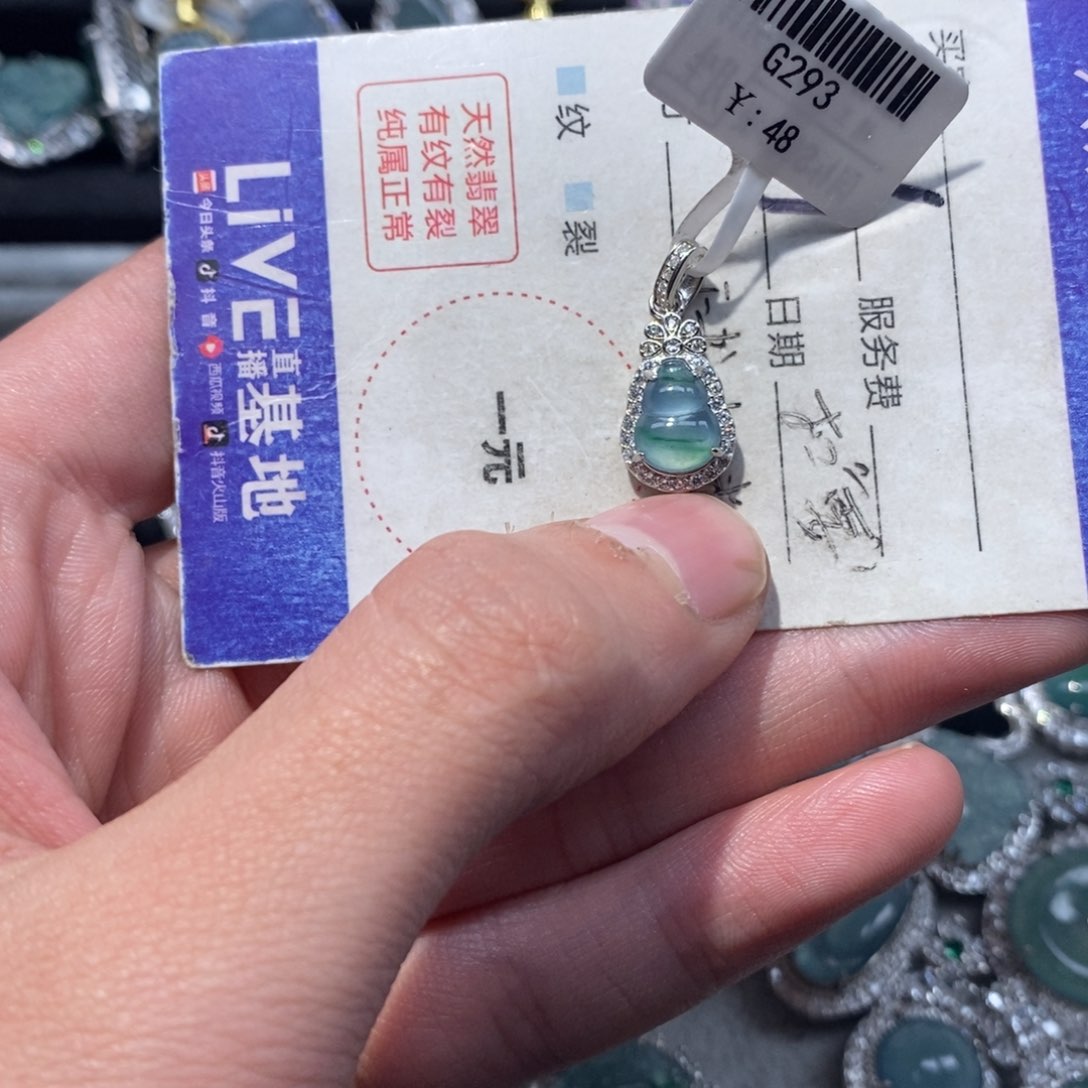 翡翠颈饰银S925镶嵌翡翠