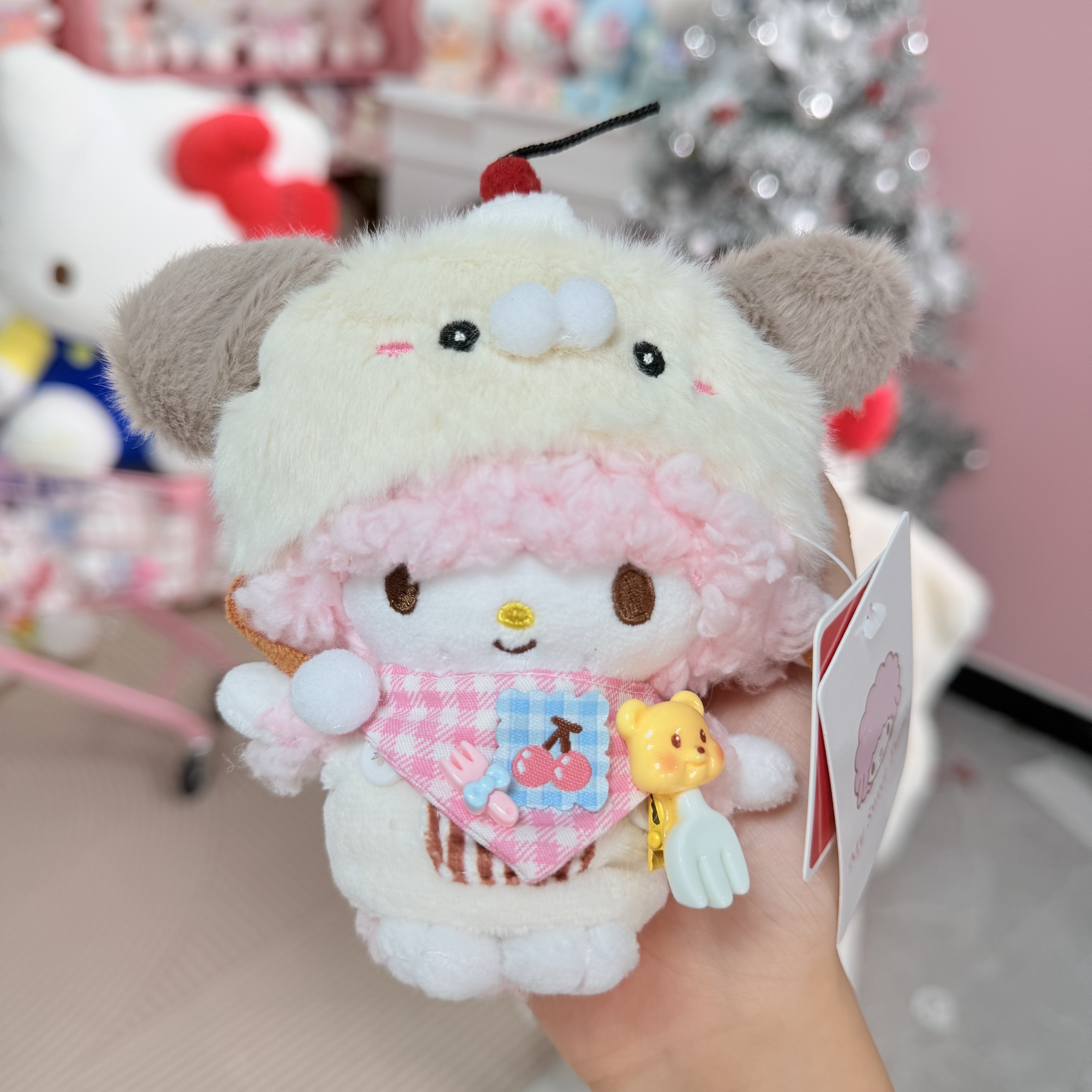 【正版小羊】毛绒挂件学生书包包钥匙扣挂饰女孩生日可爱
