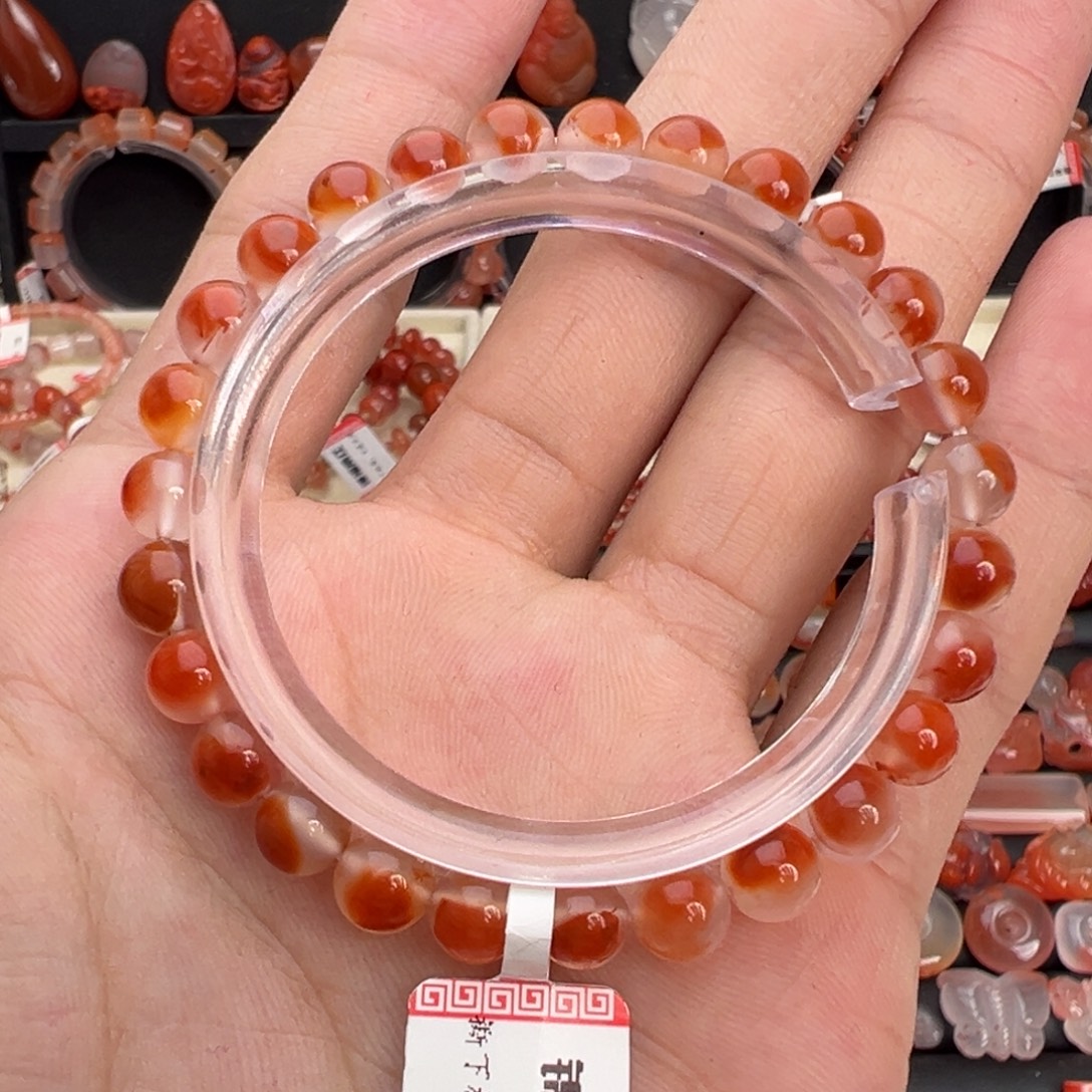南红玛瑙未镶嵌颈饰鸿运当头单圈6mm+