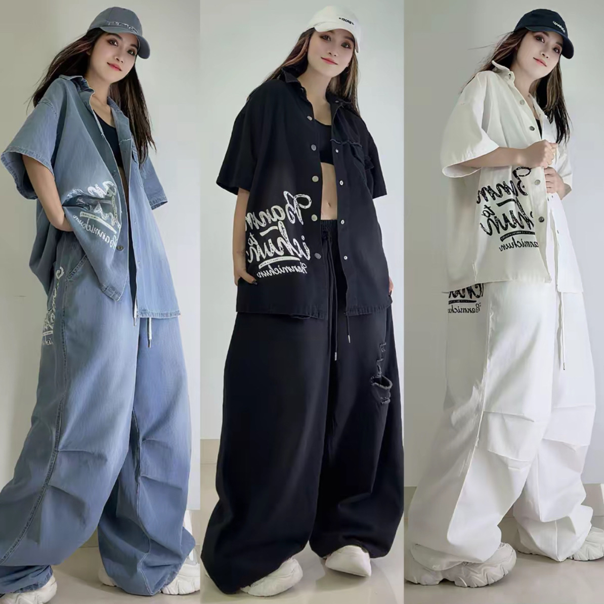 新丽服饰-潮牌复古牛仔衬衫2587