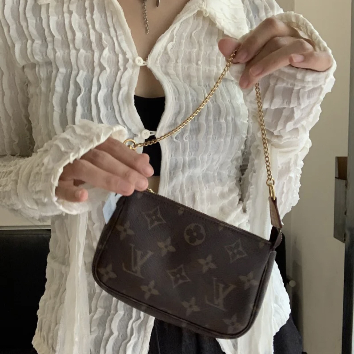 95新 LouisVuitton/路易威登 0 老花小号麻将包