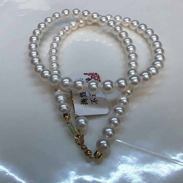 项链淡水珍珠18K金镶嵌