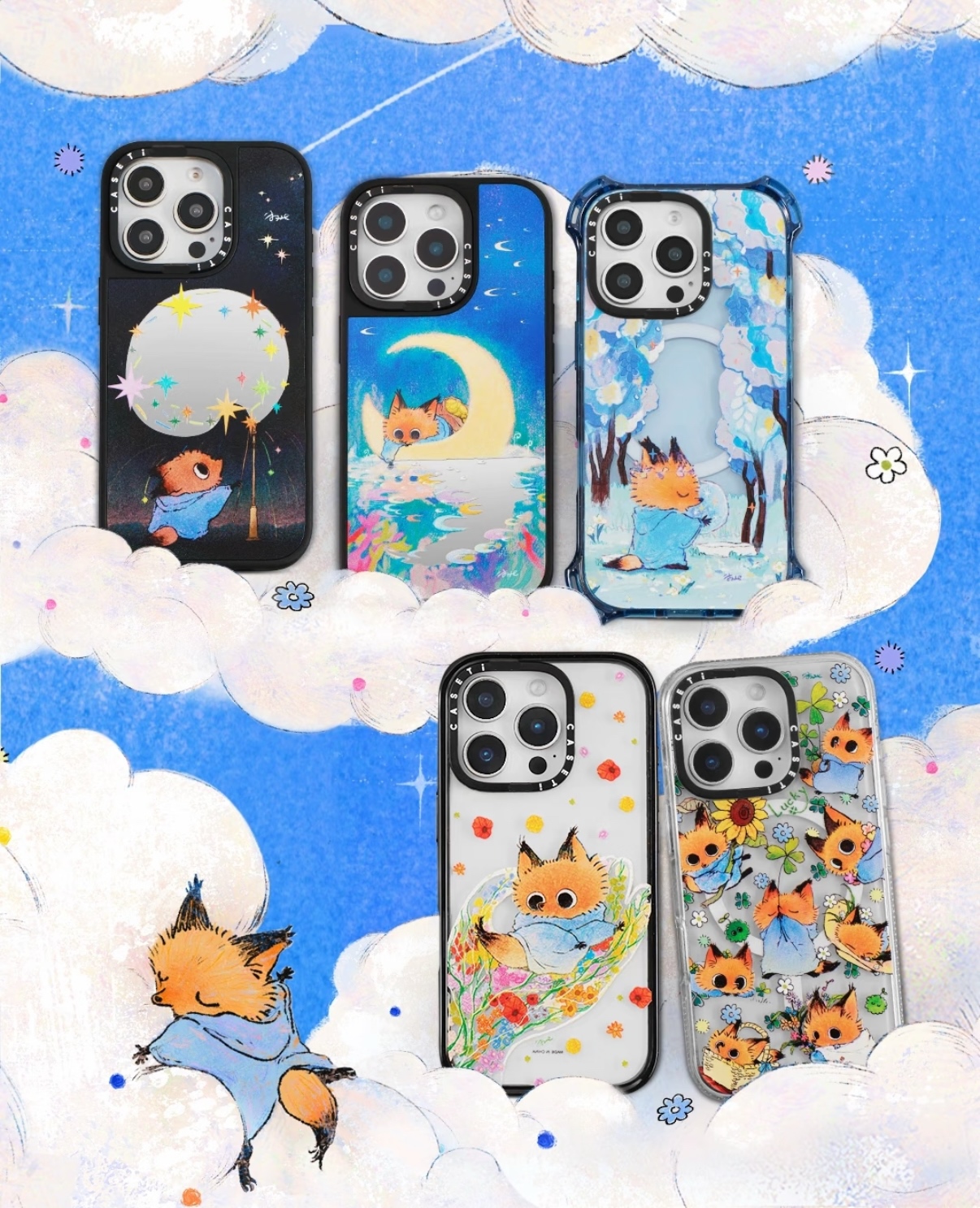 【一点小柿】透明时尚潮流适用于iPhone16promax手机壳卡通可爱