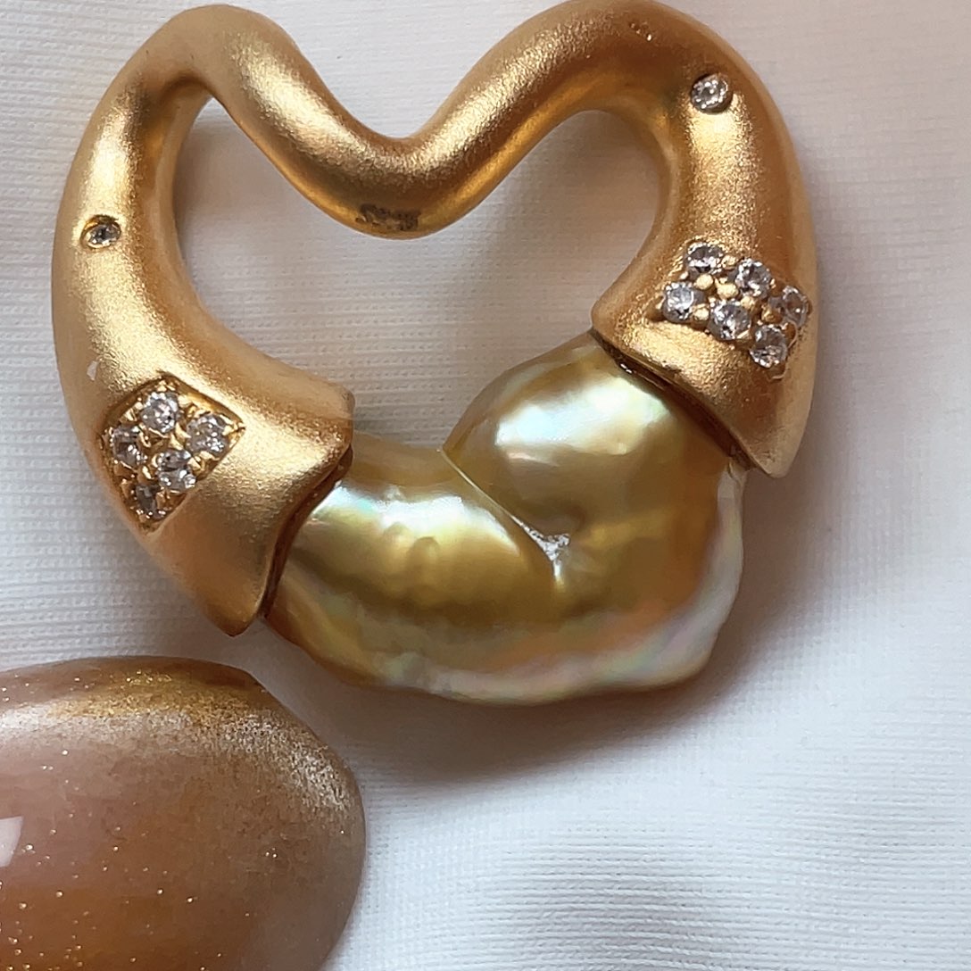 g***d颈饰银S925镶嵌海水珍珠