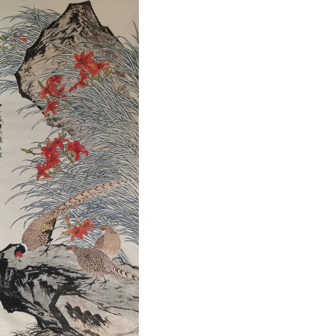 【辽拍】V250709-2-305《花鸟》（6.4平尺) 纸本镜片 ws08