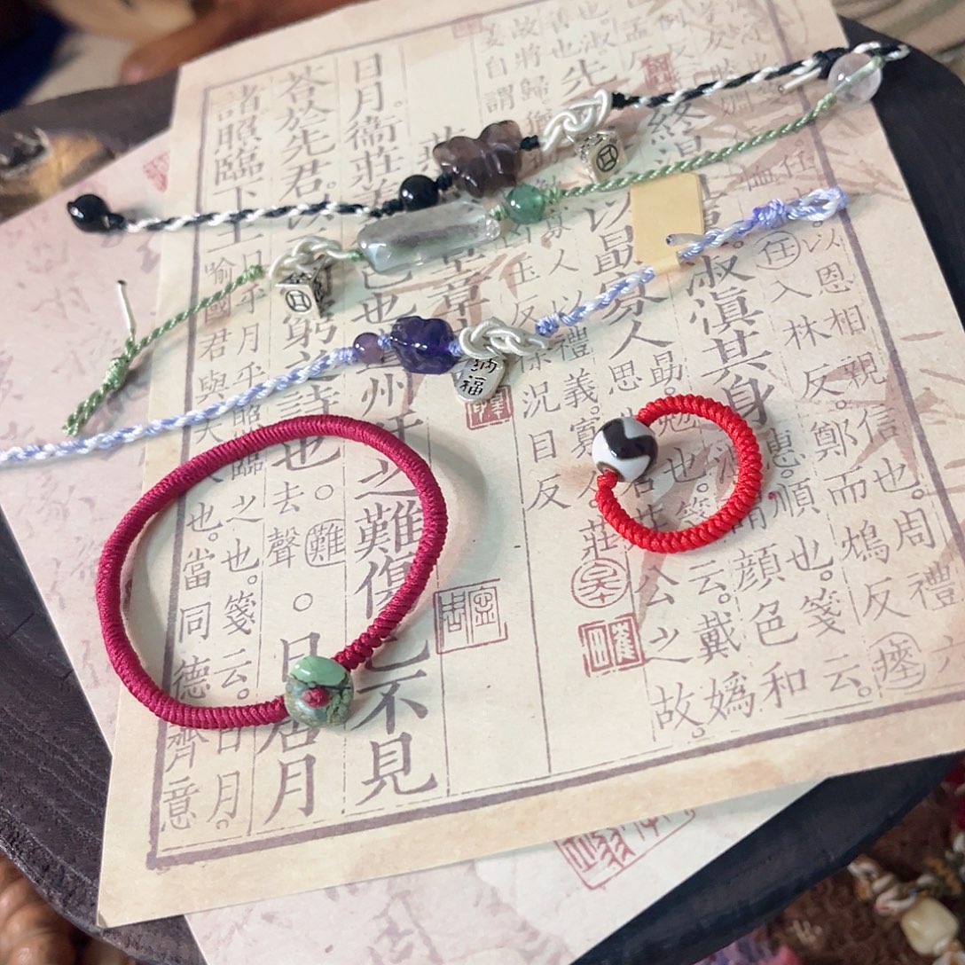 今***天纯手工编绳手绳戒指