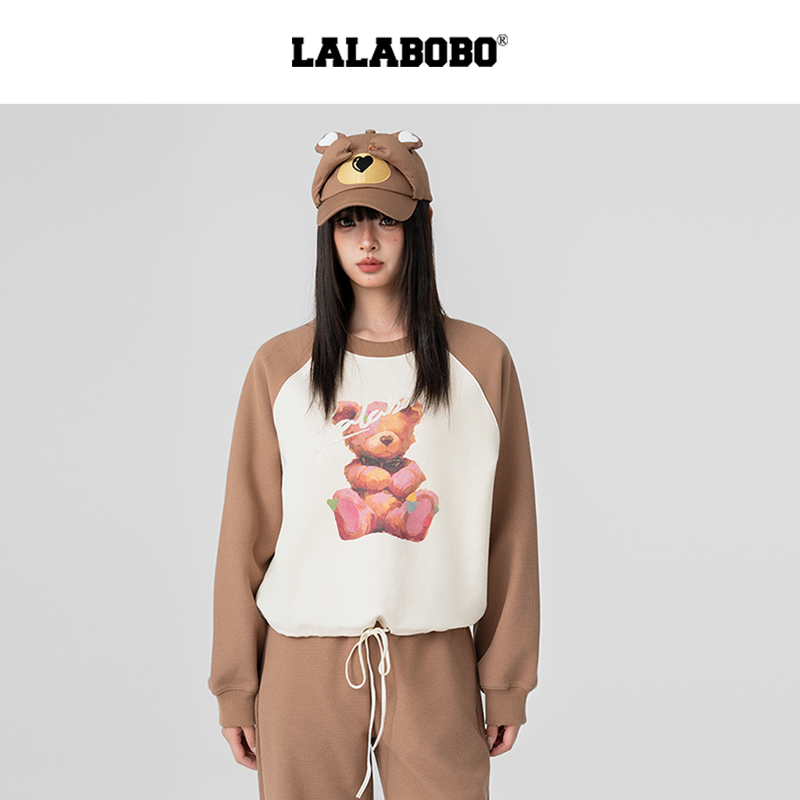 LAL025新款拼色小熊套头衫RBEA-TS11