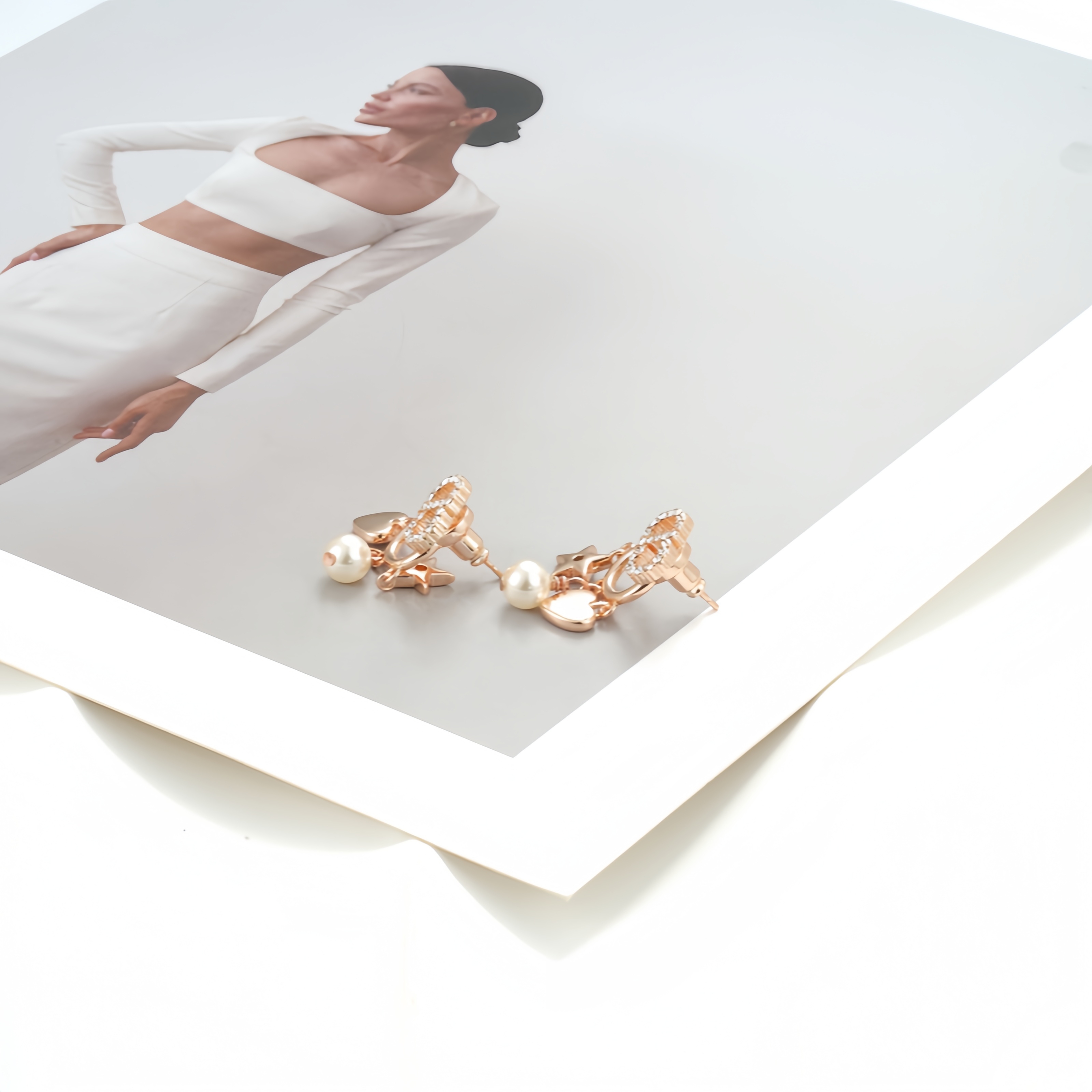 铜合金锆石耳饰 耳环9788