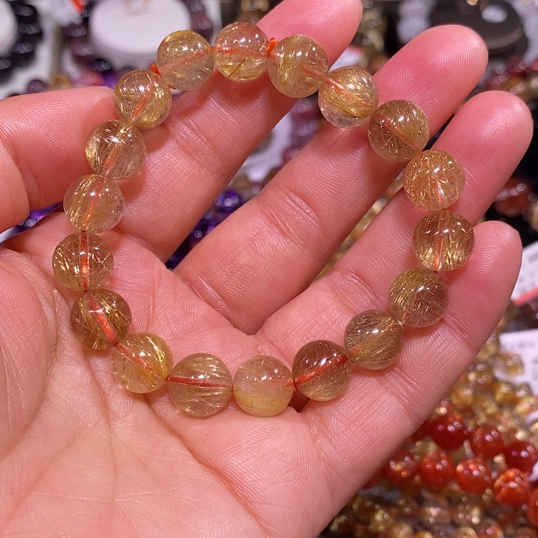 未镶嵌手链水晶金发晶10