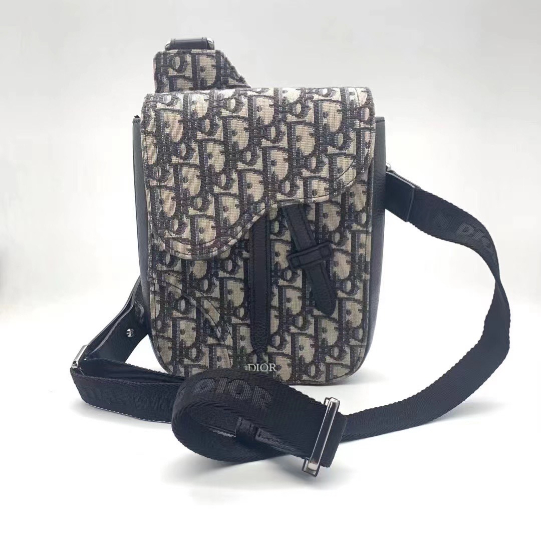 99新 DIOR/迪奥 迪奥老花斜挎包胸包腰包